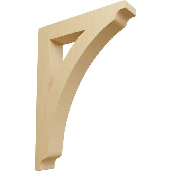 Ekena Millwork 1 3/4"W x 8 1/2"D x 12"H Large Thorton Wood Bracket, Alder BKTW01X08X12THAL